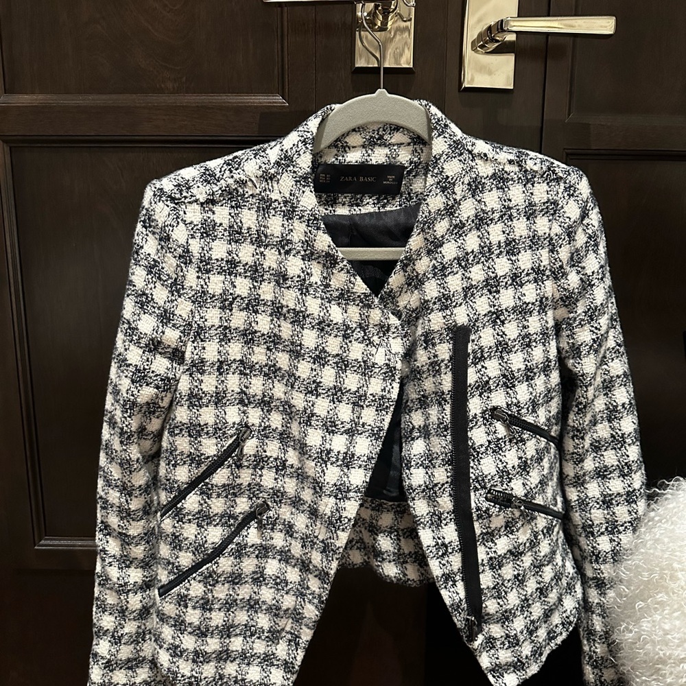 Zara Black and White Women's Jacket